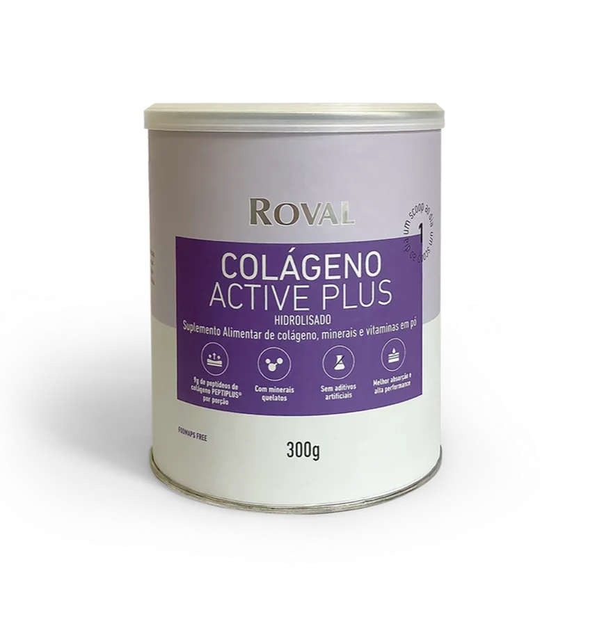 Colágeno Active Plus Hidrolisado sem sabor 300g Roval