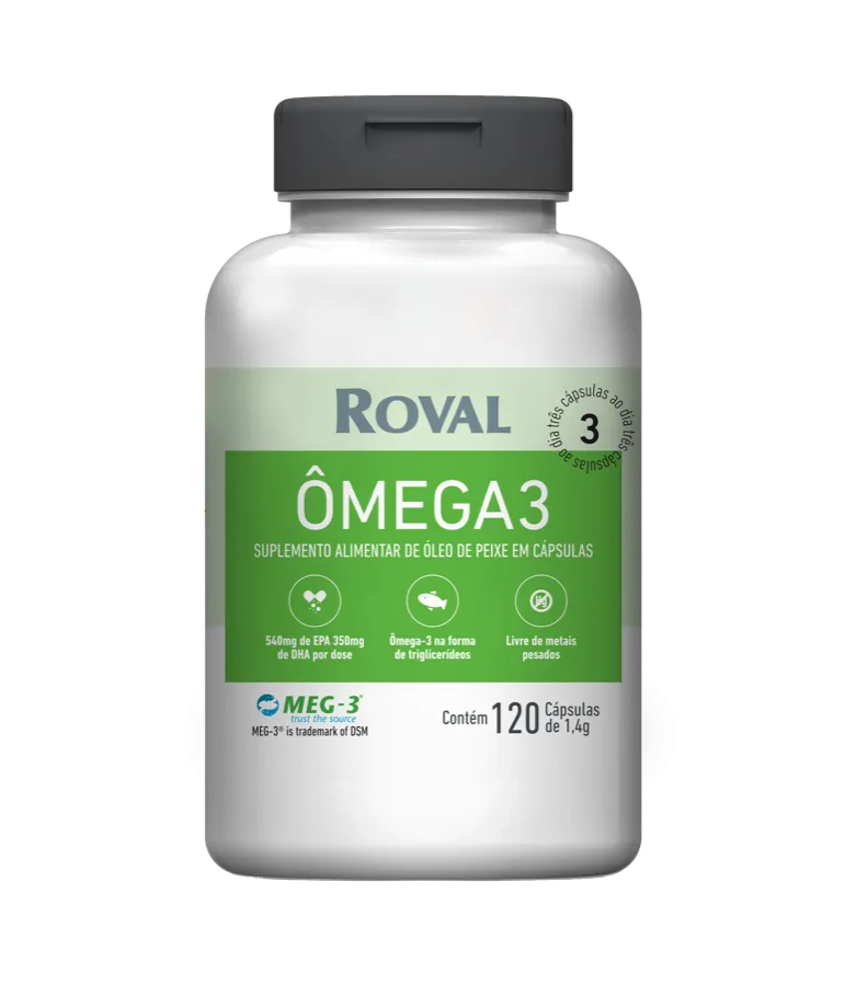 Ômega 3 1g (180 EPA/120 DHA) 120 Caps Roval